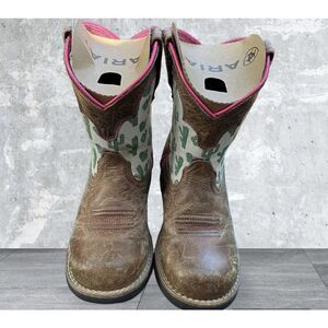 Ariat Kids Boots Brown and Pink